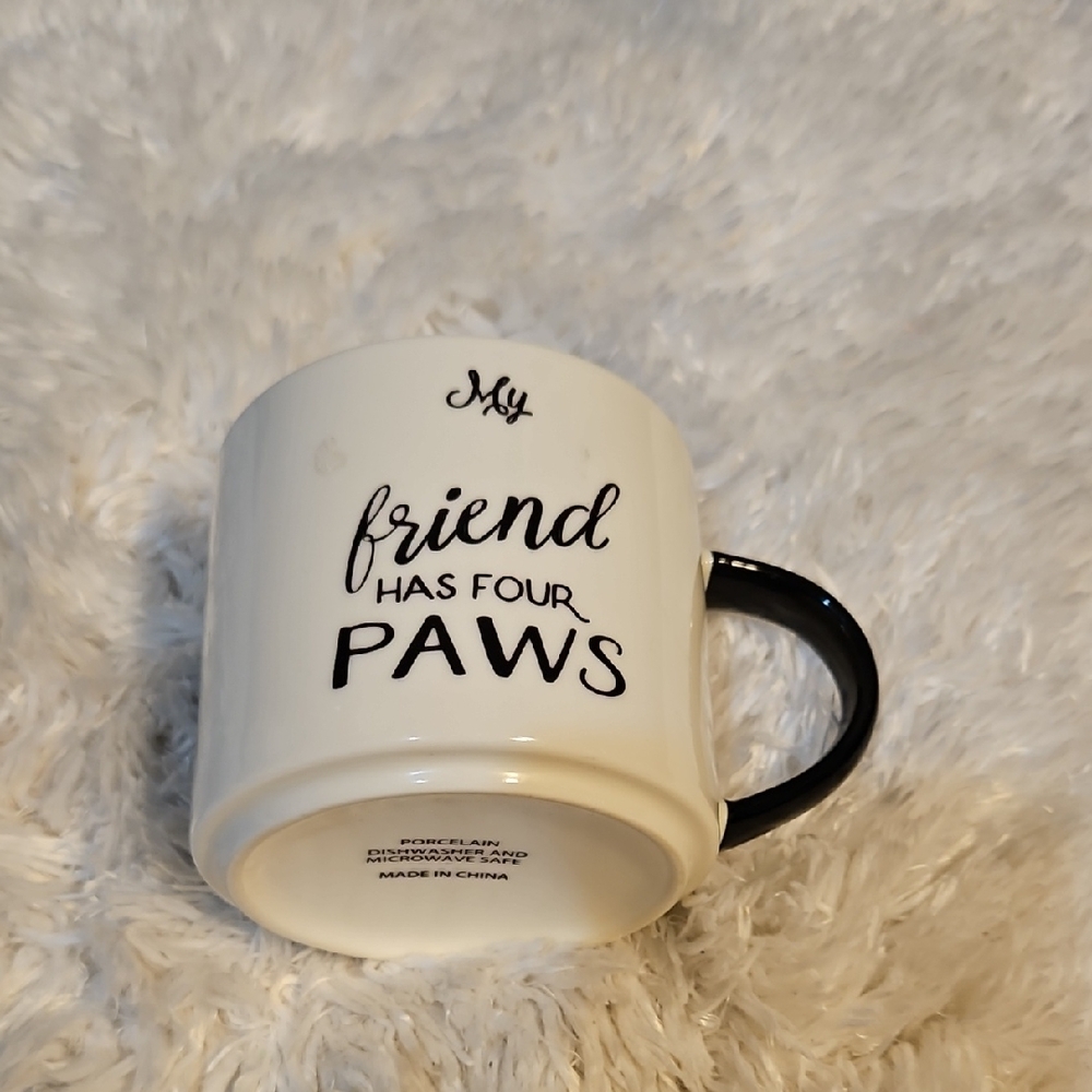My Friend Has Four‎ Paws Coffee Mug Porcelain Dishwasher Safe Pet Lover